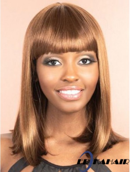 Günstige afrikanische Perücken Straight Style Bobs geschnitten schulterlang