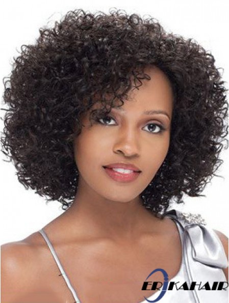 Brasilianische Short Lacr Front Black Kinky Curly Lace Front Perücken