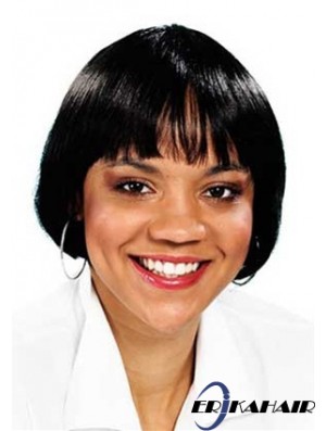 Kurze schwarze gerade Bobs New African American Perücken