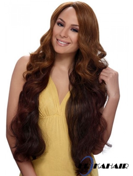 Kaufen Sie Afroamerikaner Perücken online mit synthetischen Auburn Farbe Wavy Style