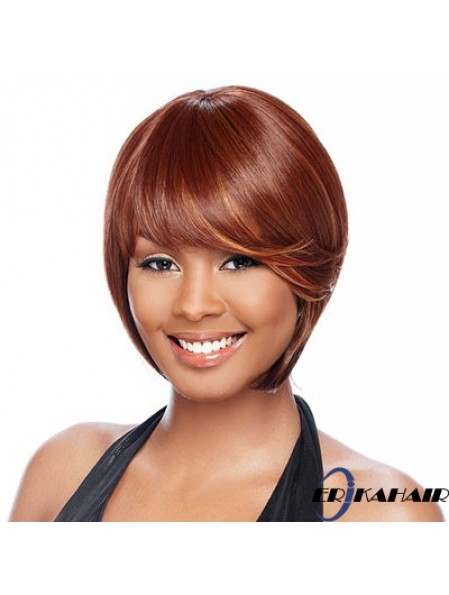 Kurze Auburn Straight Bobs Beste Afroamerikaner Perücken