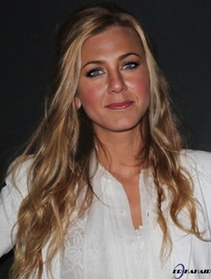 Ideal Blonde Long Wavy 20 Zoll ohne Pony Celebrity Lace  Perücken