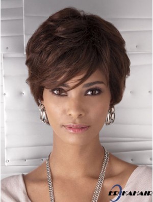 Cropped Auburn Wavy Layered Günstigste Afroamerikaner Perücken
