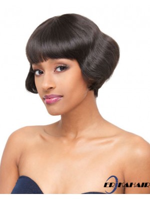 Capless Short Straight Brown Exquisite Bob Perücken