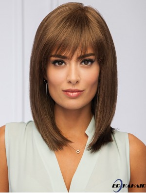 Monofilament 14 Zoll gerade braune afrikanische Frisuren