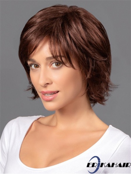 8  inchShort Günstigste Brown Wavy Bob Perücken