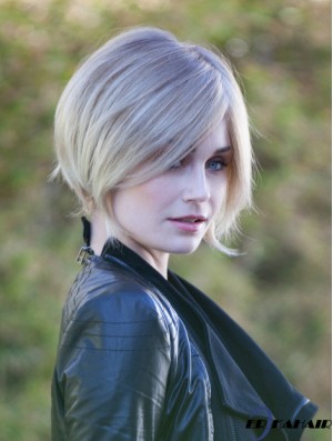 10  inchKinn Länge Blonde Straight Fashion Bob Perücken