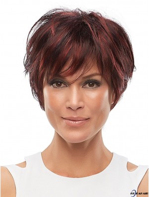 Mit Pony Auburn 6 Zoll 100% handgebundene afrikanische Frisuren