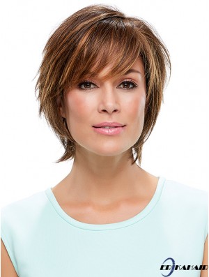 Layered Synthetic Brown 10 Zoll gerade synthetische Spitze vorne