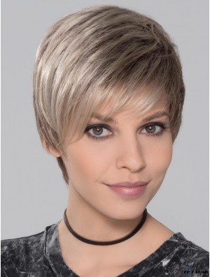 Boycuts Ombre / 2 Ton Straight 4 Zoll Wefted Perücke