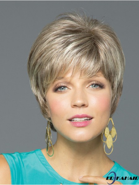 Perücken aus synthetischer Spitze für weiße Frauen Monofilament Straight Style