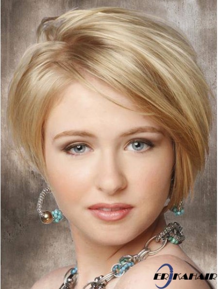 Synthetische Spitze Front Perücken Günstige Kinn Länge Bobs Cut Blonde Farbe