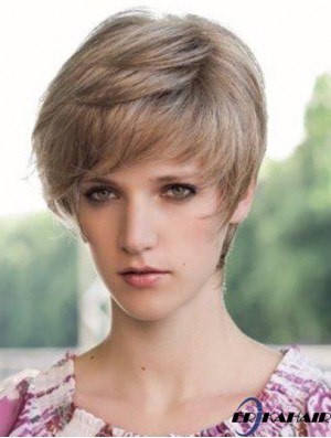Geeignete 6 Zoll gerade blonde Boycuts kurze Perücken