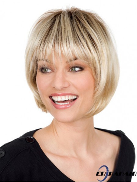 Kinn Länge Blond Online 10 Zoll Straight Bob Perücken