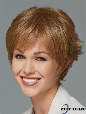Kurze Boycuts Straight Blonde Neue synthetische Perücken