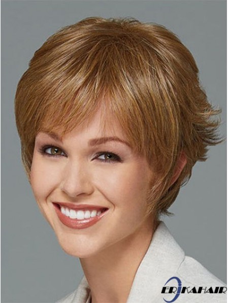 Kurze Boycuts Straight Blonde Neue synthetische Perücken