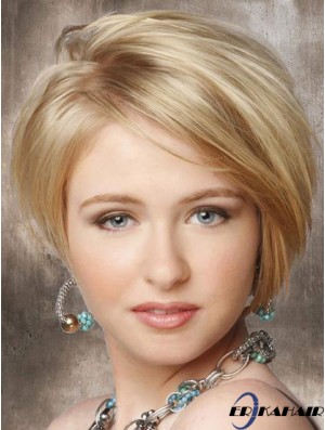 Glueless Synthetic Lace Front Perücken Kinn Länge Lace Front Straight Style
