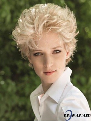 Lace Front Boycuts Short Straight Blonde Sale Kunsthaar