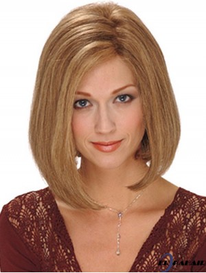 Synthetische Bob Perücken Kinn Länge Bobs Cut Monofilament Blonde Farbe