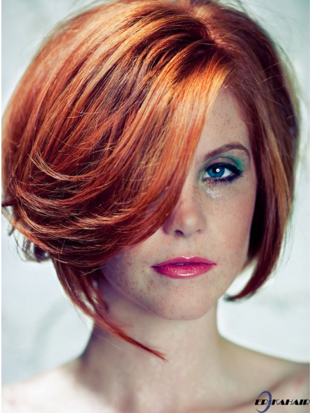 Günstige 12 Zoll Straight Copper Bobs Short Perücken