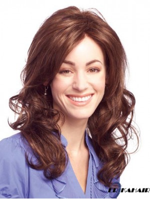 Top Auburn lang ohne Pony gewellte glueless Lace Front Perücken