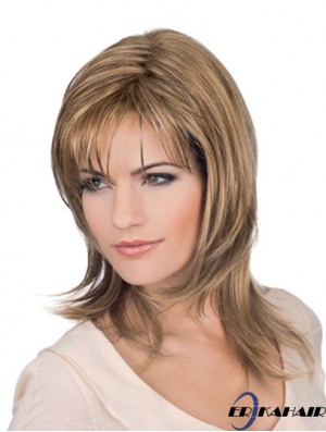 Schulterlange blonde blonde geschichtete perfekte perfekte Spitze Perücken