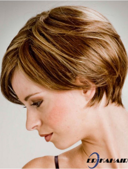 Neue 8  inchStraight Blonde Boycuts Short Perücken
