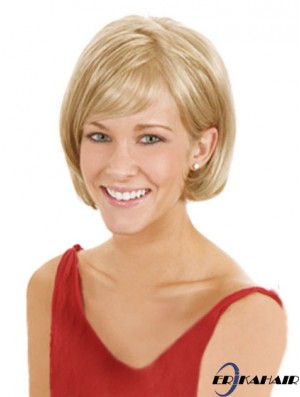 Lace Front Chin Länge Straight Blonde Hochwertige Bob Perücken