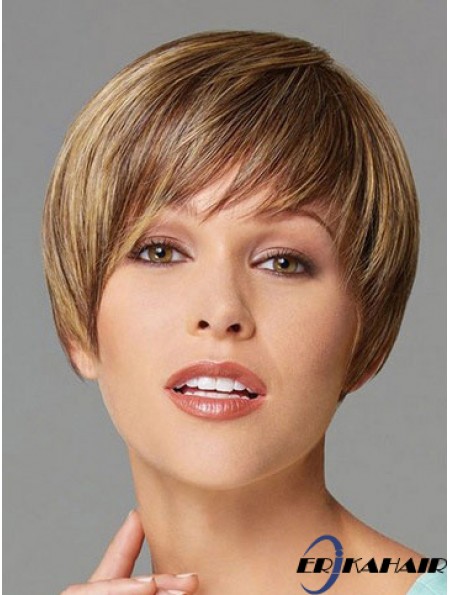 Cropped Boycuts Straight Blonde Designed Synthetic Perücken