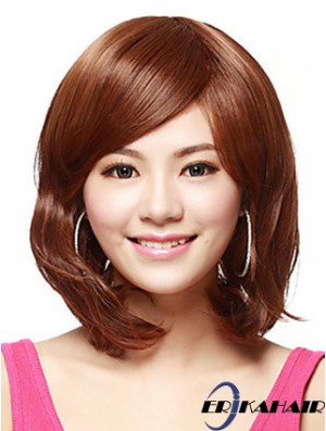 Schulterlange Bobs Straight Auburn Flexibility Synthetische Perücken