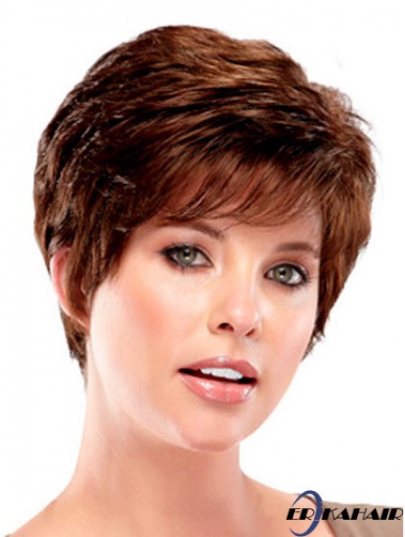 Cropped Boycuts Wavy Auburn Durable Synthetic Perücken