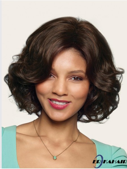 Wellig ohne Pony 10  inchBrown Great Synthetic Perücken