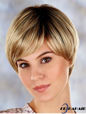 Sassy 7  inchStraight Blonde Layered Short Perücken