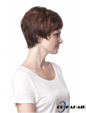 Wellenförmige geschichtete 8  inchAuburn Incredible Synthetic Perücken