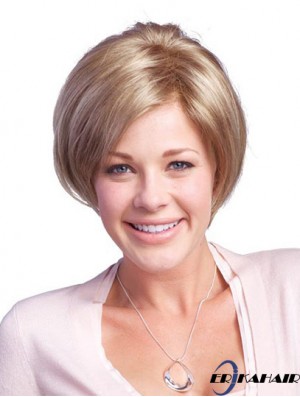 Gerade Kinnlänge Braun 10 Zoll Lace Front Trendy Bob Perücken