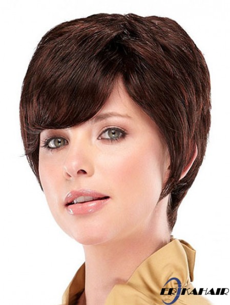Cropped Layered Straight Auburn Exquisite synthetische Perücken