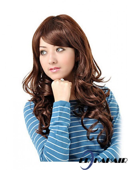 Long Layered Wavy Auburn Hochwertige synthetische Perücken