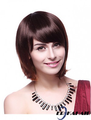 Kinnlänge Bobs Straight Auburn Fabulous Synthetic Perücken