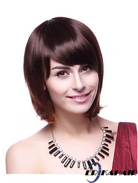 Kinnlänge Bobs Straight Auburn Fabulous Synthetic Perücken