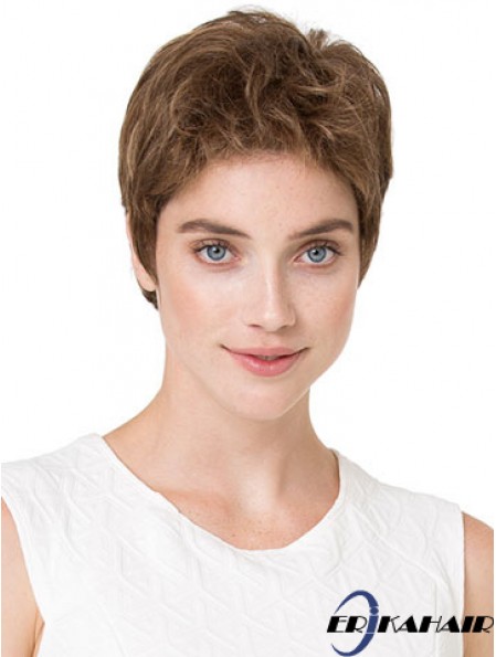 Günstigste 6  inchWellige Blonde Boycuts Kurze Perücken