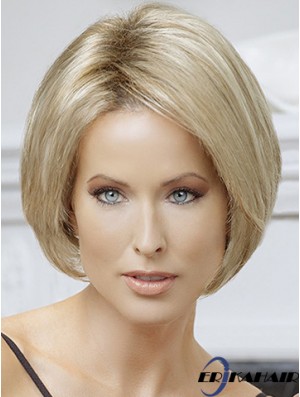 Bobs Blonde Straight Chin Länge 10  inchOnline Medium Perücken