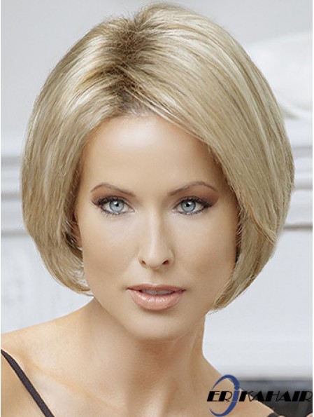 Bobs Blonde Straight Chin Länge 10  inchOnline Medium Perücken