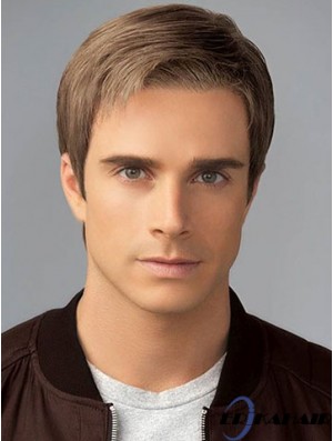 6  inchBrown Classic Short Straight Synthetic Herren Perücken