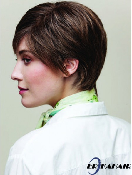 Straight Boycuts 8  inchDurable Short Perücken