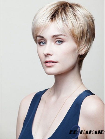 Straight Boycuts 8  inchNo-Fuss Short Perücken