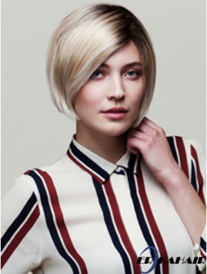 Bobs Ombre / 2 Tone Straight Chin Länge 10 Zoll New Medium Perücken