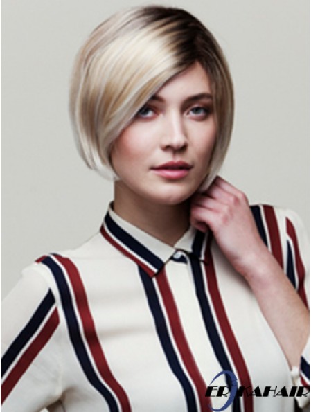 Bobs Ombre / 2 Tone Straight Chin Länge 10 Zoll New Medium Perücken