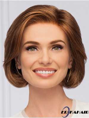 Auburn Wavy Monofilament Bobs 10 Zoll synthetische Perücken Frauen
