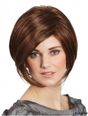 Auburn Straight 10  inchLace Front Perücken Bob
