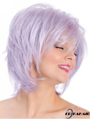 Capless Straight Lilac 8 Zoll Bobs Fashion Perücke